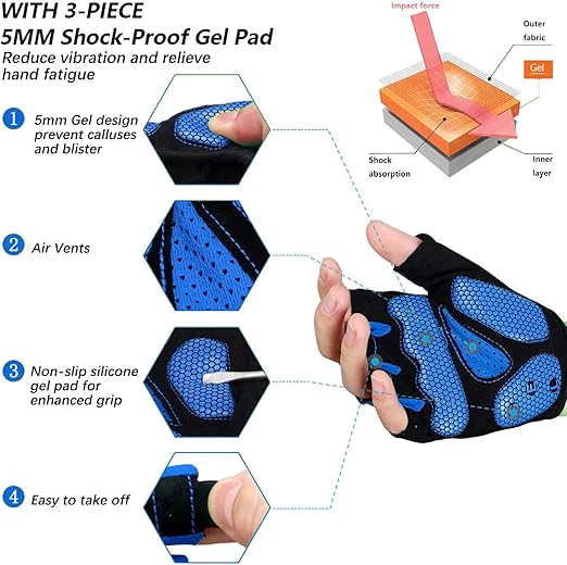 Cycling Gloves-Elevate Your Fitness Journey with Unparalleled Grip and Protection - Image 2